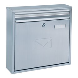 ROTTNER Briefkasten Teramo mit Zylinderschloss Edelstahl matt gebürstet