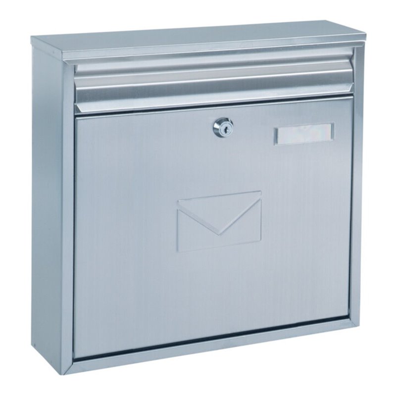 ROTTNER Briefkasten Teramo mit Zylinderschloss Edelstahl matt gebürstet