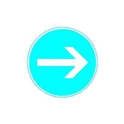 VKZ.211 Ronde 600mm Fahrtrichtung rechts RAL-Gütezeichen Folie RA1