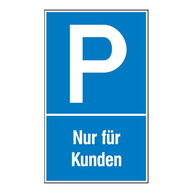 SafetyMarking Parkplatzschild Alu B400xH600 mm Nur für Kunden