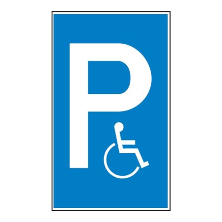 SafetyMarking Parkplatzschild Alu B400xH600 mm Nur für Behinderte