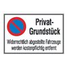 SafetyMarking Parkverbotsschild Alu B600xH400 mm Privatgrundstück