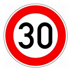 VKZ.274-30 Ronde 600mm 30 km/h RAL-Gütezeichen Folie RA1