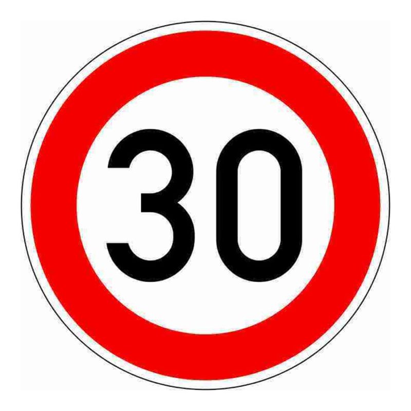 VKZ.274-30 Ronde 600mm 30 km/h RAL-Gütezeichen Folie RA1