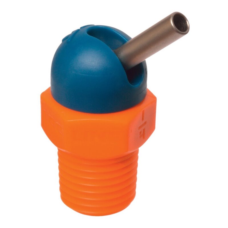 LOC-LINE Hochdruckdüse CD für Kühlmittelschlauch 1/8' 70bar, Durchmesser 2,2x12,7mm blau-orange