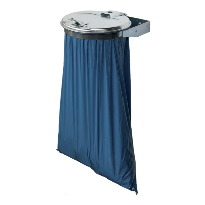 Müllsackhalterung Wand 70-120 l, Deckel grau