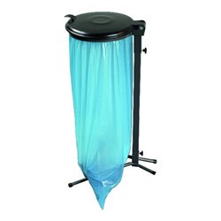 Müllsackständer 70-120 L grün m. K-deckel grau