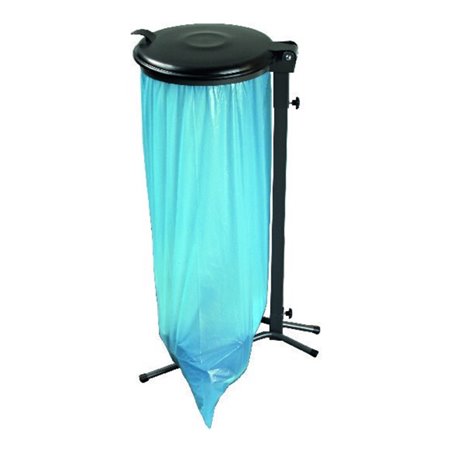 Müllsackständer 70-120 L grün m. K-deckel grau