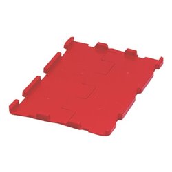 LA-KA-PE Klappdeckel rot für Sichtlagerkasten B400xT300 mm VE 4 Stk.