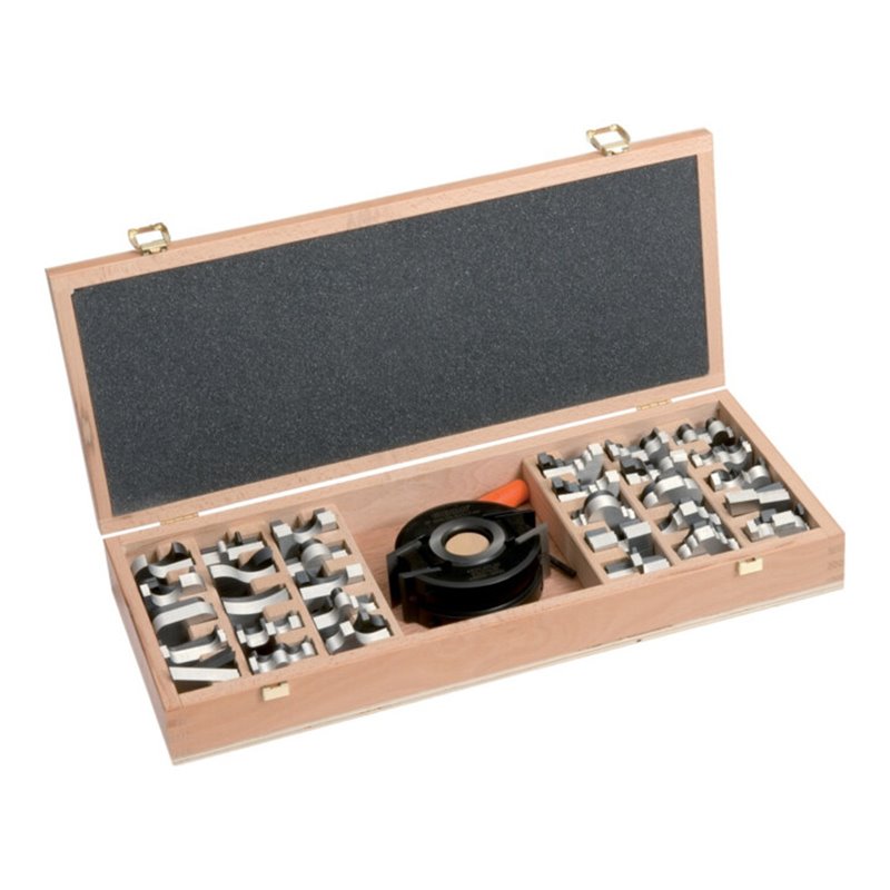 GUHDO Univ.-Werkzeugsatz Profil 1-10 im Holzetui