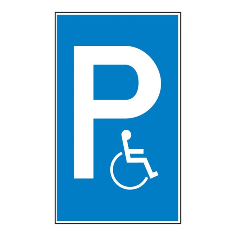 SafetyMarking Parkplatzschild Alu B400xH600 mm Nur für Behinderte
