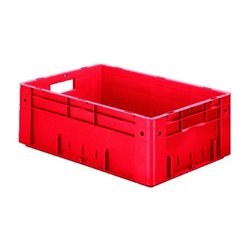 LA-KA-PE Transport-Stapelkasten B600xT400xH210 mm grün Auflast 700kg mit Griffloch