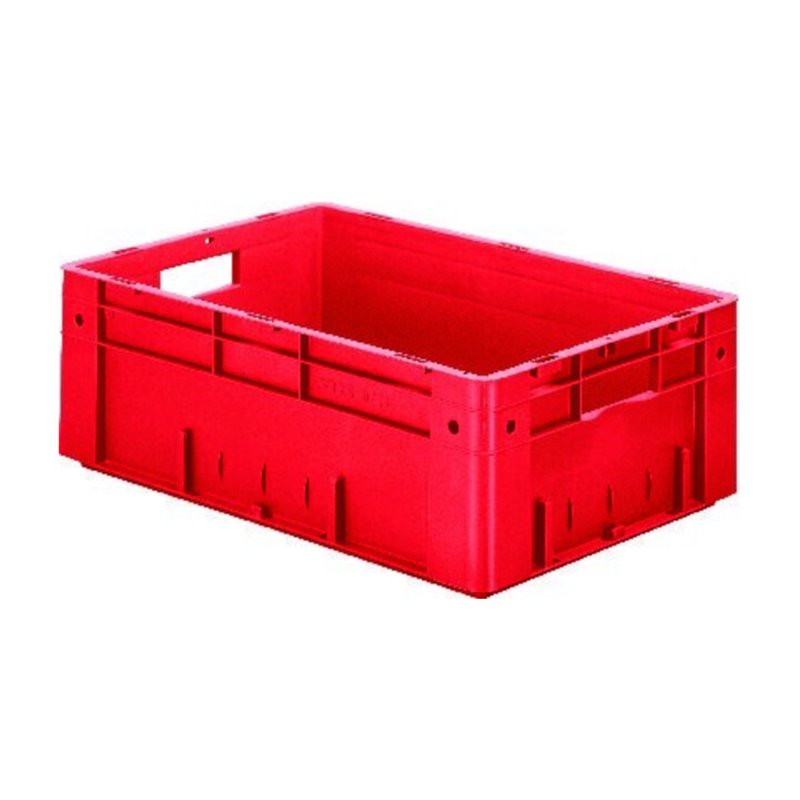 LA-KA-PE Transport-Stapelkasten B600xT400xH210 mm grün Auflast 700kg mit Griffloch