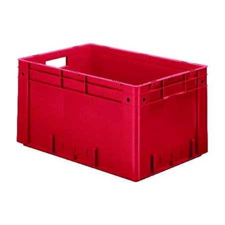 LA-KA-PE Transport-Stapelkasten B600xT400xH320 mm grün Auflast 700kg mit Griffloch