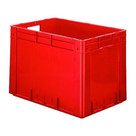 LA-KA-PE Transport-Stapelkasten B600xT400xH420 mm grün Auflast 700kg mit Griffloch