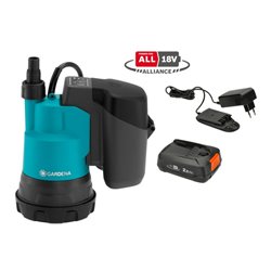 Gardena Akku-Klarwass.-Tauchpumpe 2000/2 18V P4A Ready-To-Use Set