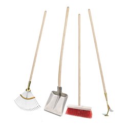 FLORA Geräteset GaLaBau mit Straßenbesen, Laubbesen