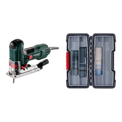 Metabo Stichsäge STE 100 Quick im Kunststoffkoffer + Bosch Stichsägeblatt-Set Wood and Metal 30-tlg.
