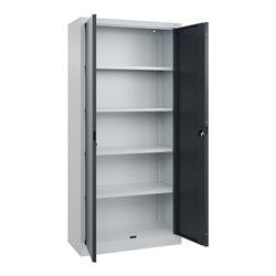 C+P Büro-Flügeltürenschrank Basis PLUS, 1950x930x400mm, 7035/7016