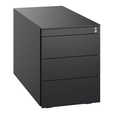 C+P Stahl-Rollcontainer, 563x430x781mm, 9005/9005