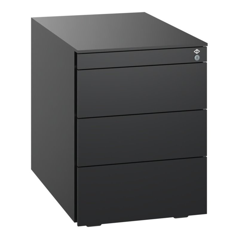 C+P Stahl-Rollcontainer, 563x430x581mm, 9005/9005