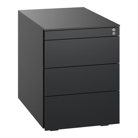 C+P Stahl-Rollcontainer, 563x430x581mm, 9005/9005