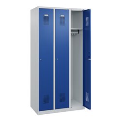 C+P Spind Basis PLUS, 3 Abteile, 1850x900x500mm, 7035/5010