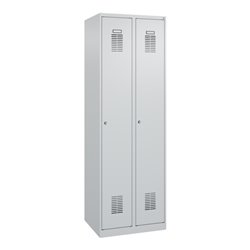 C+P Spind Basis PLUS, 2 Abteile, 1850x600x500mm, 7035/7035