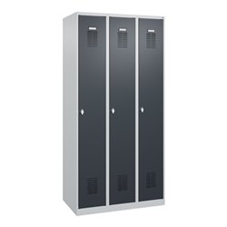 C+P Spind Basis PLUS, 3 Abteile, 1850x900x500mm, 7035/7016