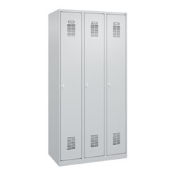 C+P Spind Basis PLUS, 3 Abteile, 1850x900x500mm, 7035/7035