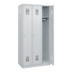 C+P Spind Basis PLUS, 3 Abteile, 1850x900x500mm, 7035/7035