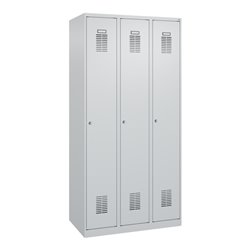 C+P Spind Basis PLUS, 3 Abteile, 1850x900x500mm, 7035/7035