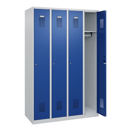 C+P Spind Basis PLUS, 4 Abteile, 1850x1200x500mm, 7035/5010