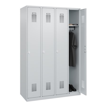 C+P Spind Basis PLUS, 4 Abteile, 1850x1200x500mm, 7035/7035