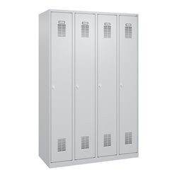 C+P Spind Basis PLUS, 4 Abteile, 1850x1200x500mm, 7035/7035