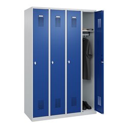 C+P Spind Basis PLUS, 4 Abteile, 1850x1200x500mm, 7035/5010