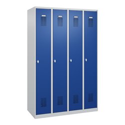 C+P Spind Basis PLUS, 4 Abteile, 1850x1200x500mm, 7035/5010