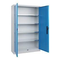 C+P Flügeltürenschrank Serie 89, 1950x1200x400mm, 7035/5012