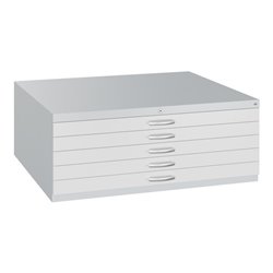 C+P Flachablageschrank Serie 7100_7200, H420xB1100xT765mm, 7035/7035