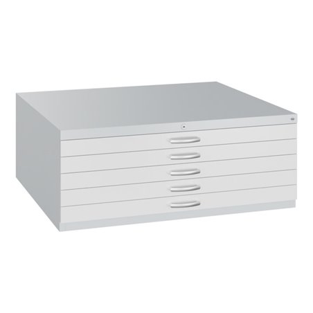 C+P Flachablageschrank Serie 7100_7200, H420xB1100xT765mm, 7035/7035