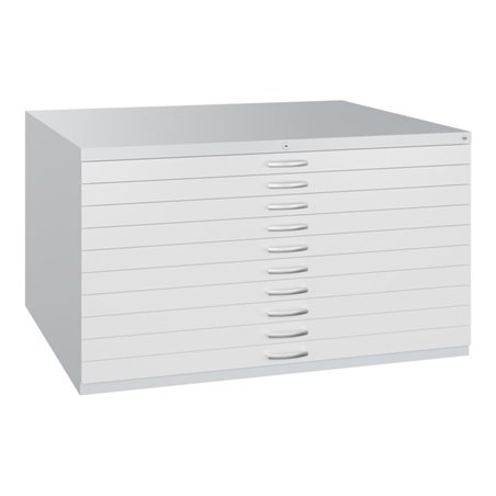 C+P Flachablageschrank Serie 7100_7200, H760xB1350xT960mm, 7035/7035
