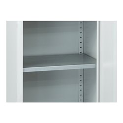 C+P Stahl-Flügeltürenschrank Serie 89, H1000xB100xT500mm, 7035/7035