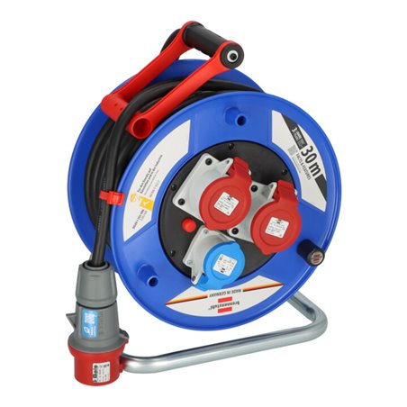 Brennenstuhl Industrie-/Baustellen-Kabeltrommel Garant CEE IP44, 30m Kabel