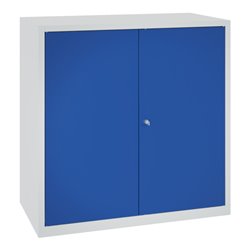 C+P Stahl-Flügeltürenschrank Serie 89, H1000xB100xT500mm, 7035/5010