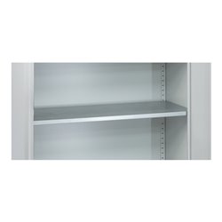 C+P Stahl-Flügeltürenschrank Serie 89, H1000xB100xT500mm, 7035/5010