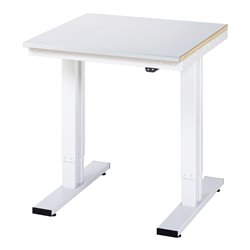 RAU Werktisch adlatus 300 elektrisch höhenverstellbar Arbeitsplatte mit Stahlblechbelag