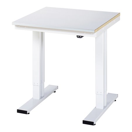 RAU Werktisch adlatus 300 elektrisch höhenverstellbar Arbeitsplatte mit Stahlblechbelag