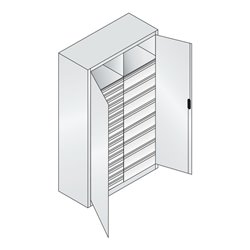 C+P Werkzeugschrank mit Schubladen Acurado, 1950x1200x500mm, 7035/5012