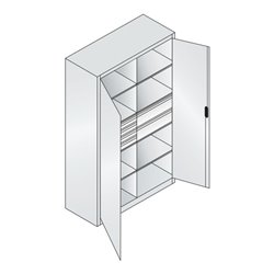 C+P Werkzeugschrank mit Schubladen Acurado, 1950x1200x500mm, 7035/7016