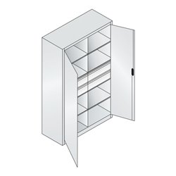 C+P Werkzeugschrank mit Schubladen Acurado, 1950x1200x500mm, 7035/6011